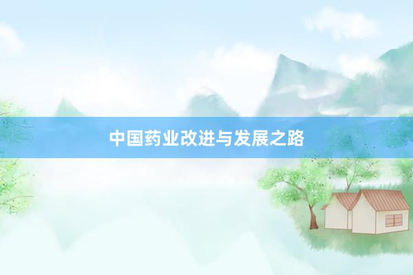 中国药业改进与发展之路